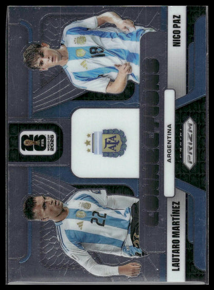 2026 Panini Prizm FIFA World Cup #23 Lautaro Martinez / Nico Paz Connections