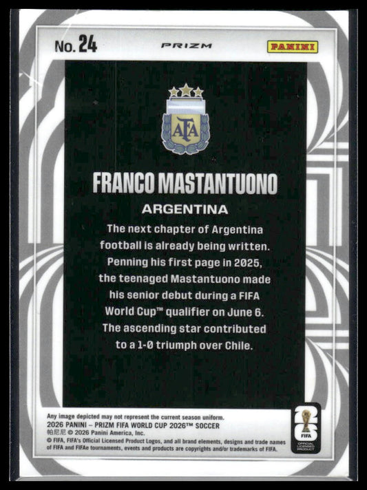 2026 Panini Prizm FIFA World Cup #24 Franco Mastantuono Screamers