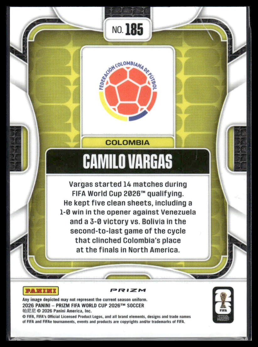 2026 Panini Prizm FIFA World Cup #185 Camilo Vargas Mojo Prizm