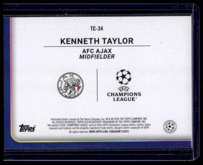 2025-26 Topps UEFA Club Competitions #TC-34 Kenneth Taylor Trophy Chasers