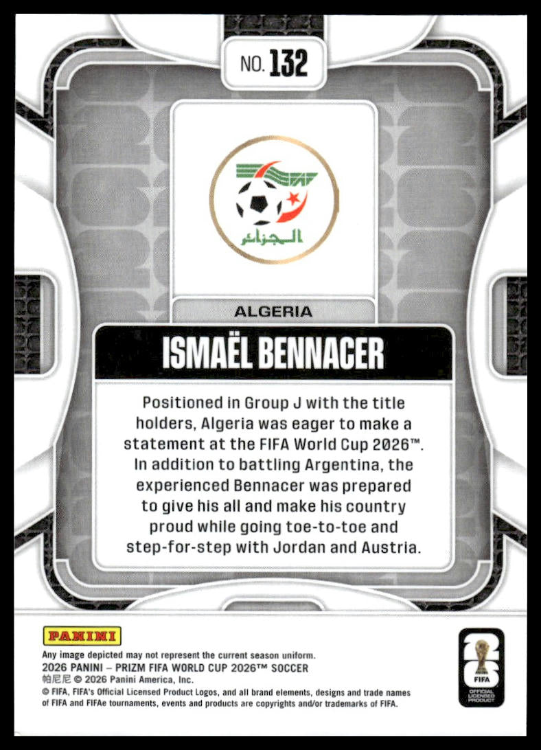 2026 Panini Prizm FIFA World Cup #132 Ismael Bennacer Silver Prizm