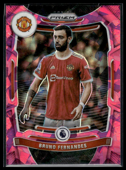 2021-22 Panini Prizm Premier League #279 Bruno Fernandes Prizms Pink Ice