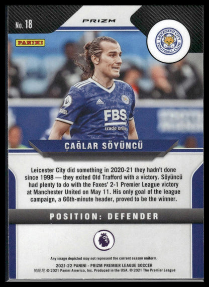 2021-22 Panini Prizm Premier League #18 Caglar Soyuncu Prizms Pink Ice
