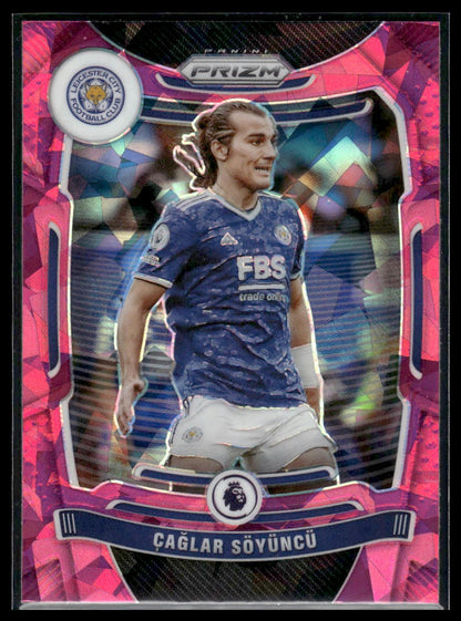 2021-22 Panini Prizm Premier League #18 Caglar Soyuncu Prizms Pink Ice