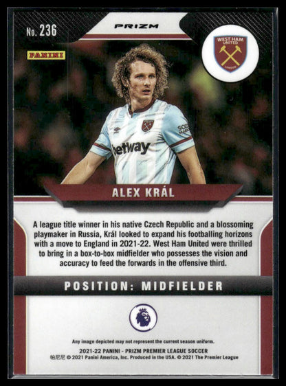 2021-22 Panini Prizm Premier League #236 Alex Král Pink Ice