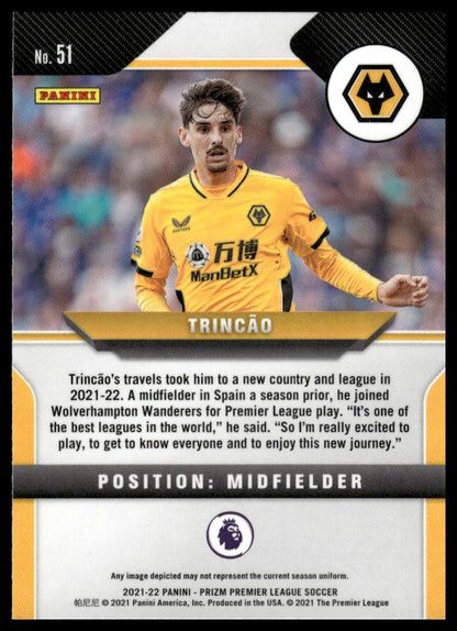 2021-22 Panini Prizm Premier League #51 Trincao