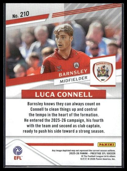 2025-26 Panini Prestige EFL #210 Luca Connell Diamond Xtra Time