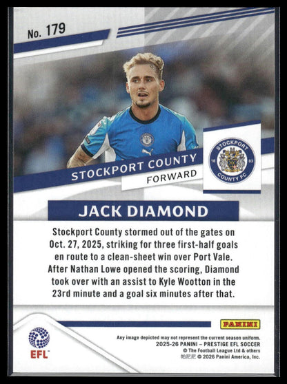 2025-26 Panini Prestige EFL #179 Jack Diamond Diamond Xtra Time