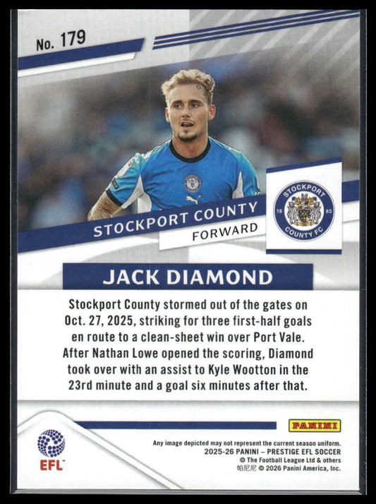 2025-26 Panini Prestige EFL #179 Jack Diamond Diamond Xtra Time