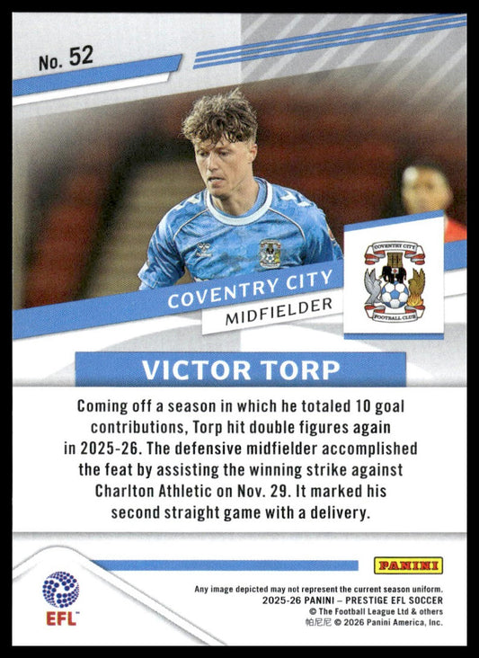 2025-26 Panini Prestige EFL #52 Victor Torp