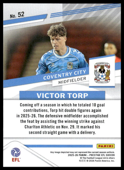 2025-26 Panini Prestige EFL #52 Victor Torp