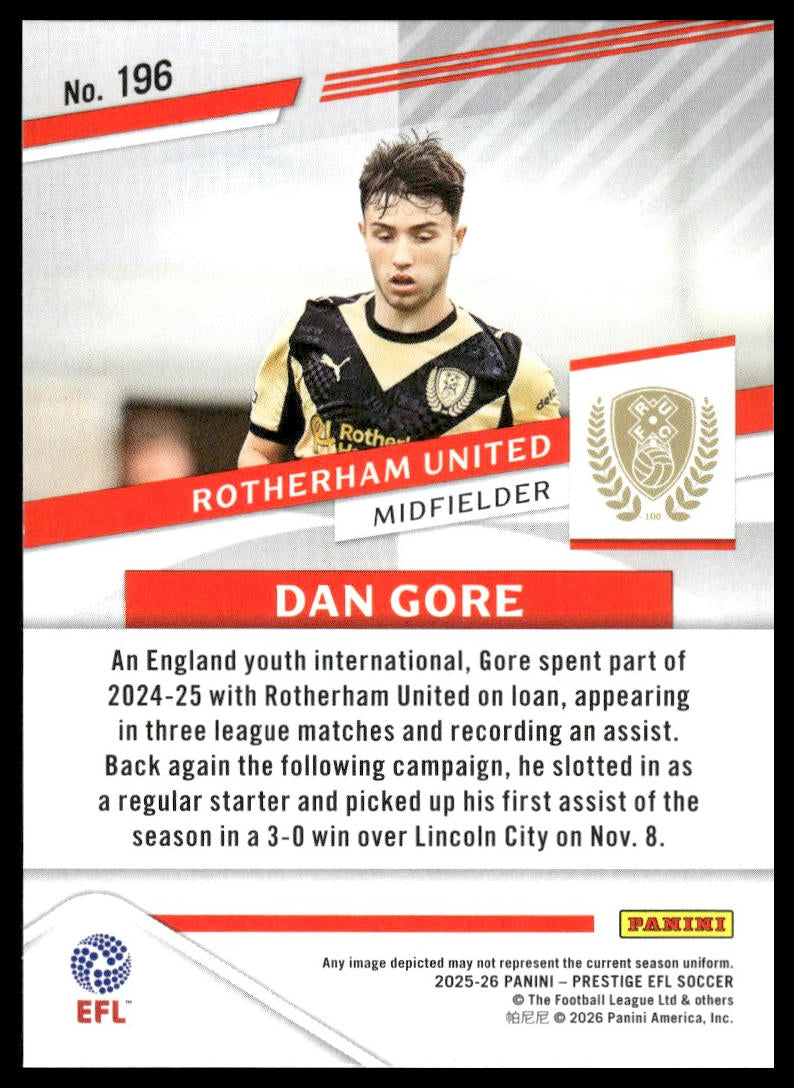 2025-26 Panini Prestige EFL #196 Dan Gore