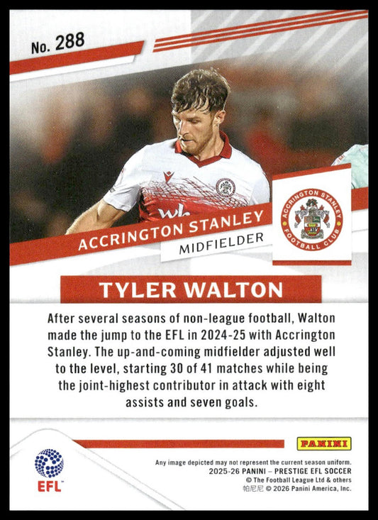 2025-26 Panini Prestige EFL #288 Tyler Walton