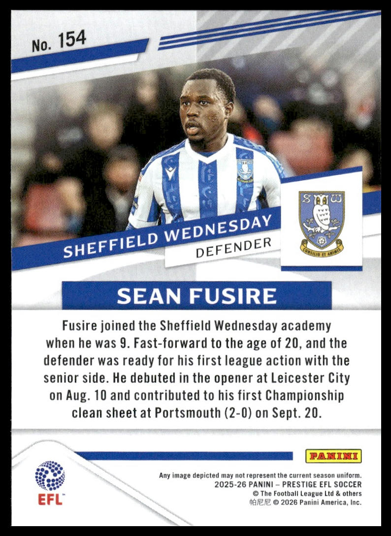 2025-26 Panini Prestige EFL #154 Sean Fusire