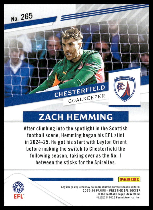 2025-26 Panini Prestige EFL #265 Zach Hemming