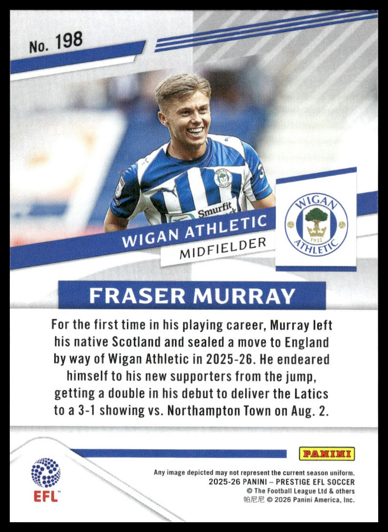 2025-26 Panini Prestige EFL #198 Fraser Murray