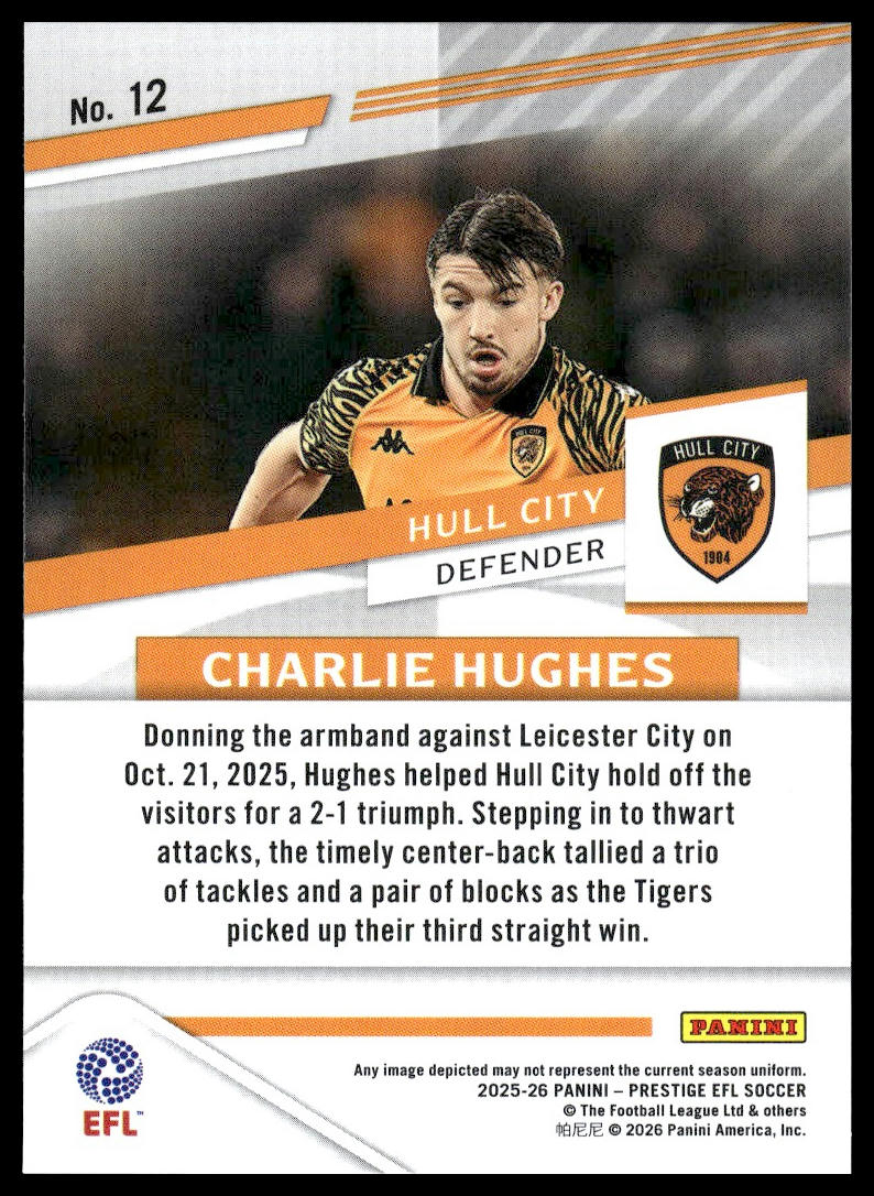 2025-26 Panini Prestige EFL #12 Charlie Hughes