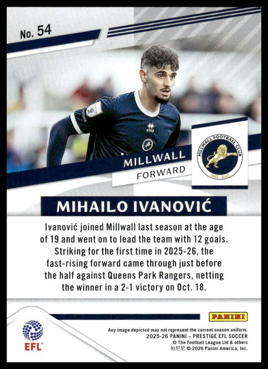 2025-26 Panini Prestige EFL #54 Mihailo Ivanovic