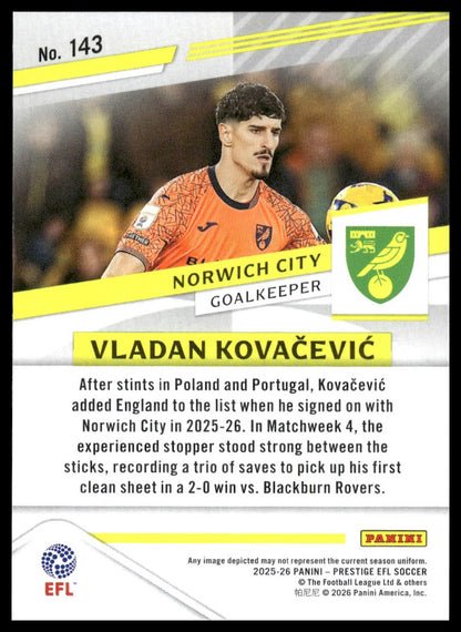 2025-26 Panini Prestige EFL #143 Vladan Kovacevic