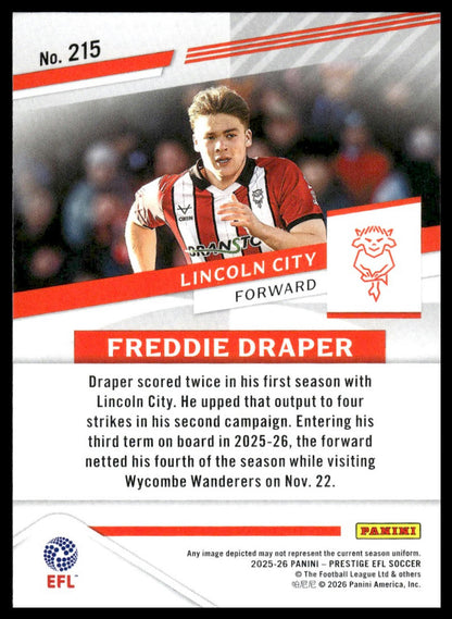 2025-26 Panini Prestige EFL #215 Freddie Draper