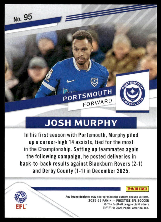 2025-26 Panini Prestige EFL #95 Josh Murphy