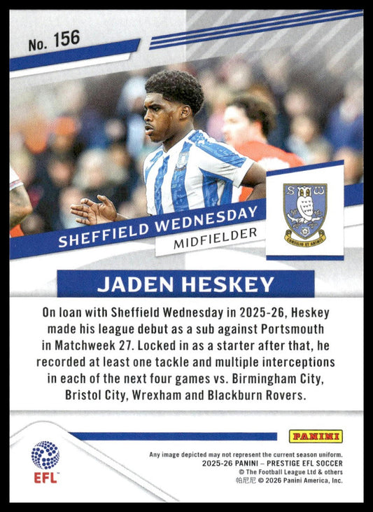 2025-26 Panini Prestige EFL #156 Jaden Heskey