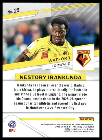 2025-26 Panini Prestige EFL #25 Nestory Irankunda