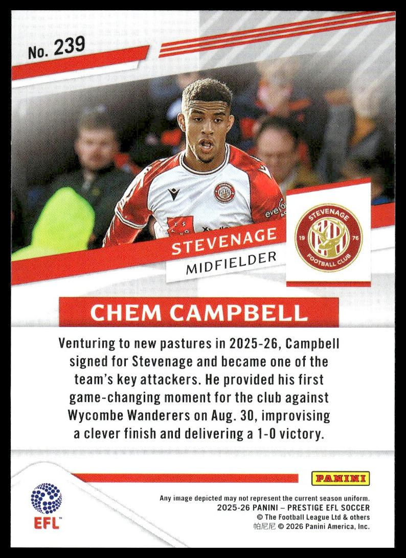 2025-26 Panini Prestige EFL #239 Chem Campbell