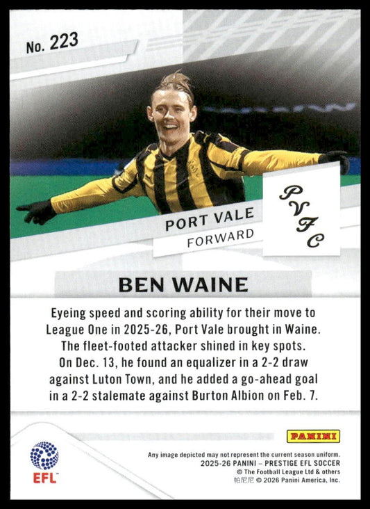 2025-26 Panini Prestige EFL #223 Ben Waine
