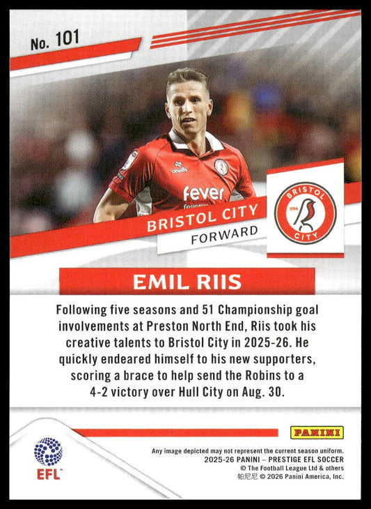 2025-26 Panini Prestige EFL #101 Emil Riis
