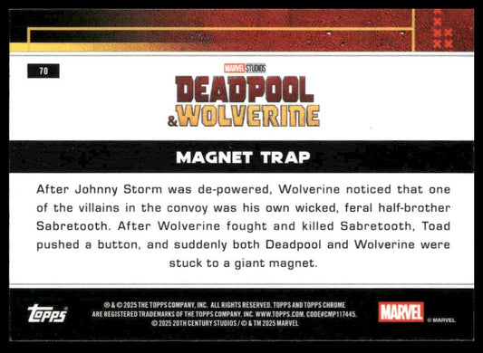 2025 Topps Chrome Marvel Deadpool #70 Magnet Trap