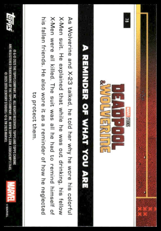 2025 Topps Chrome Marvel Deadpool #78 A Reminder Of What You Are