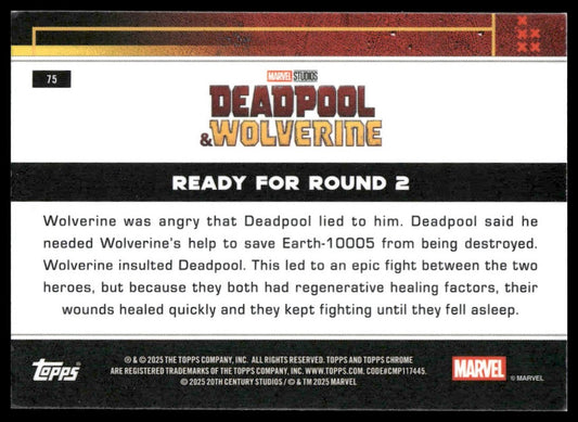 2025 Topps Chrome Marvel Deadpool #75 Ready For Round 2