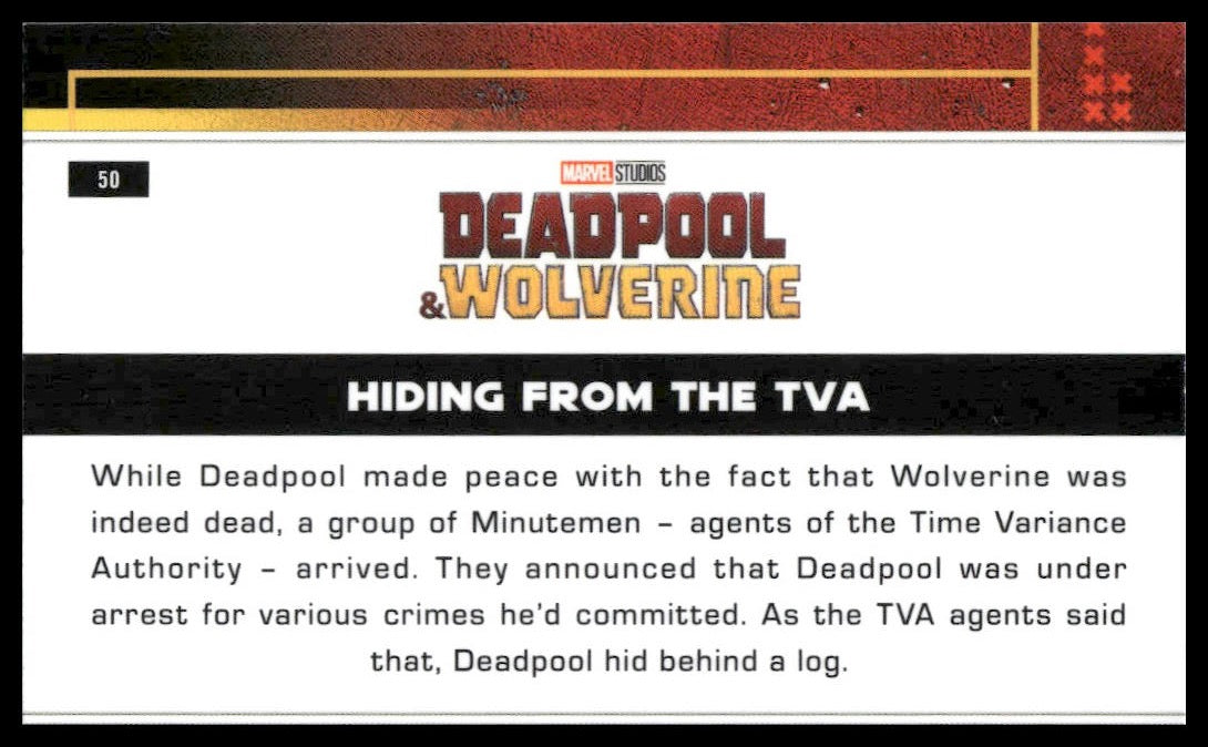 2025 Topps Chrome Marvel Deadpool #50 Hiding From The