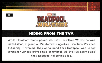 2025 Topps Chrome Marvel Deadpool #50 Hiding From The