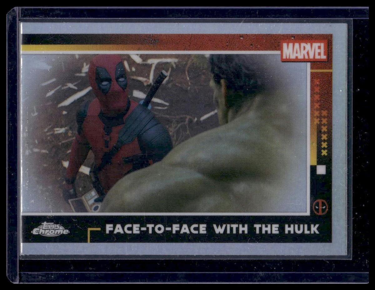 2025 Topps Chrome Marvel Studios #60 Face-to-Face With The Hulk Refractor