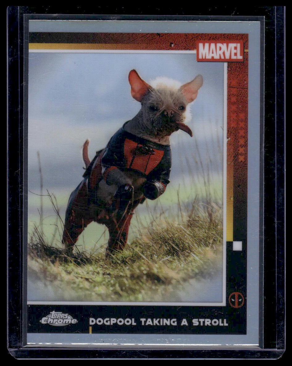 2025 Topps Chrome Deadpool #73 Dogpool Taking a Stroll Refractor
