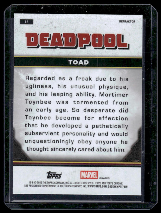 2025 Topps Chrome Marvel Deadpool #12 Toad Refractor