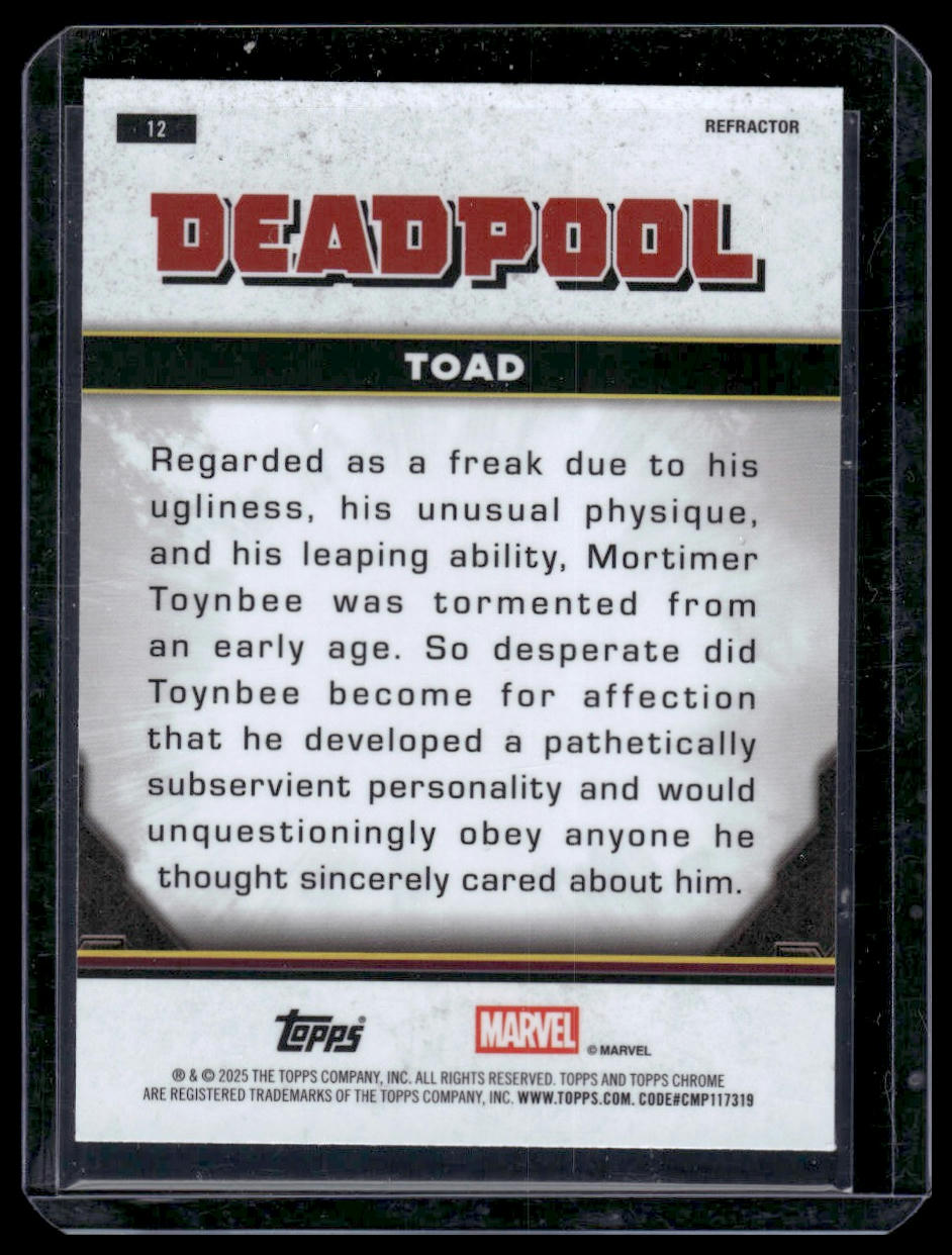 2025 Topps Chrome Marvel Deadpool #12 Toad Refractor