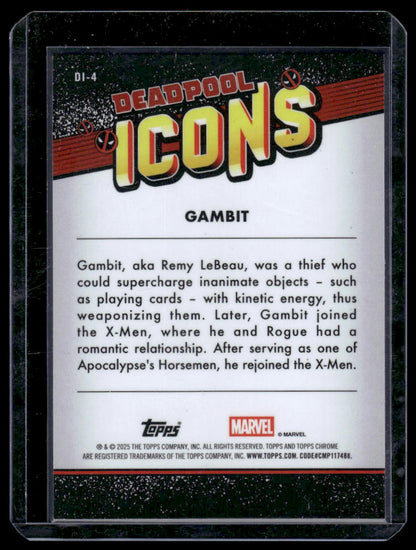2025 Topps Chrome Deadpool #DI-4 Gambit Deadpool Icons