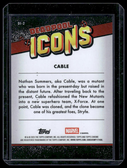 2025 Topps Chrome Deadpool #DI-2 Cable Deadpool Icons