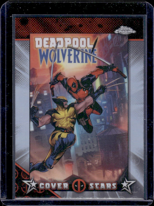 2025 Topps Chrome Deadpool #CS-1 Deadpool / Wolverine #2 Cover Stars