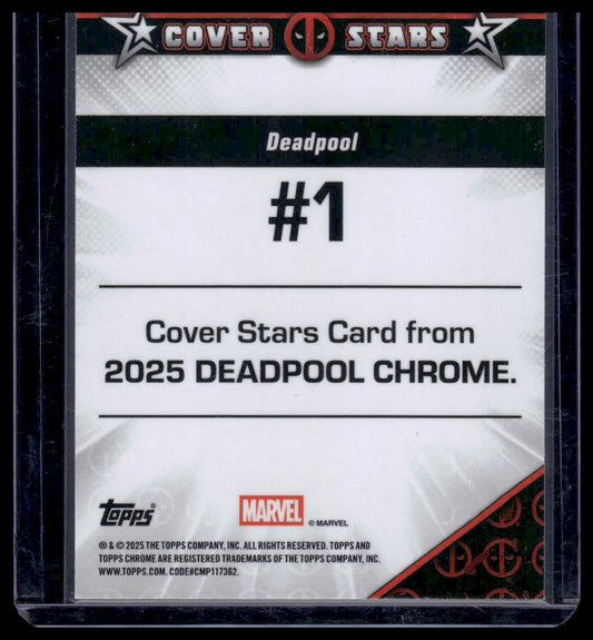 2025 Topps Chrome Deadpool Cover Stars Deadpool #1