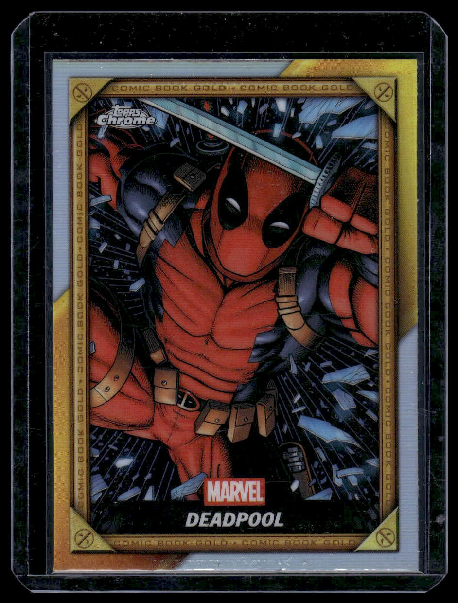 2025 Topps Chrome Deadpool #CB-1 Deadpool Comic Book Gold