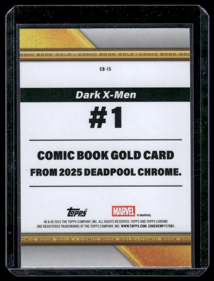 2025 Topps Chrome Marvel Deadpool #CB-15 Archangel Comic Book Gold