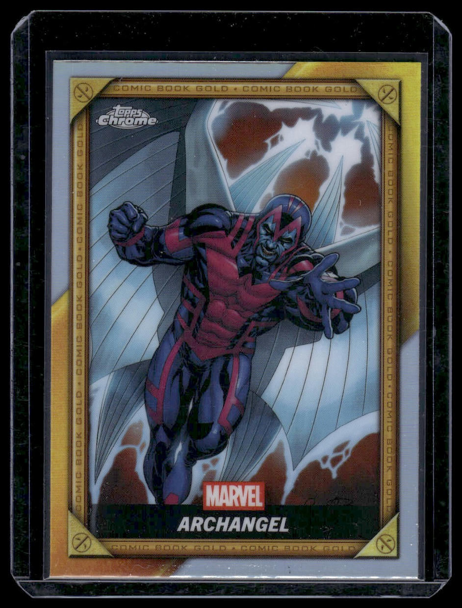 2025 Topps Chrome Marvel Deadpool #CB-15 Archangel Comic Book Gold