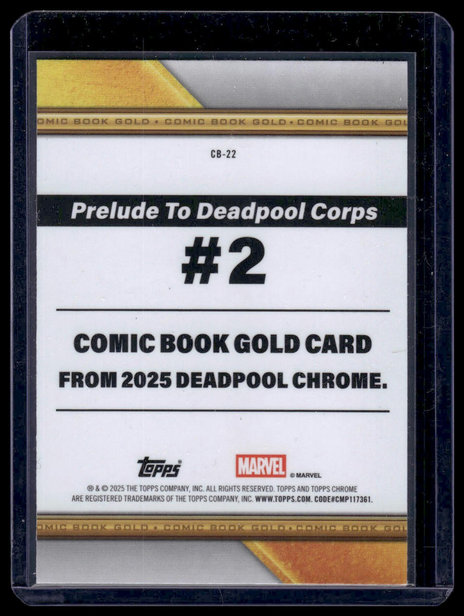 2025 Topps Chrome Marvel Deadpool #CB-22 Kidpool Comic Book Gold