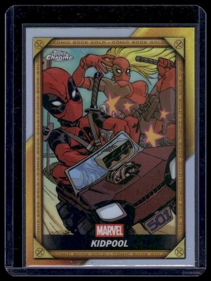 2025 Topps Chrome Marvel Deadpool #CB-22 Kidpool Comic Book Gold