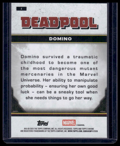 2025 Topps Chrome Marvel Deadpool #4 Domino