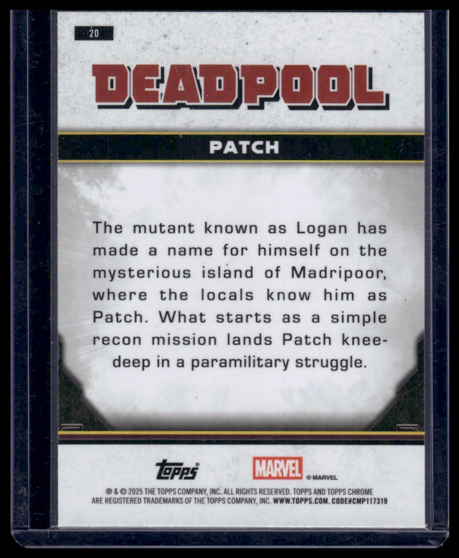 2025 Topps Chrome Marvel Deadpool #20 Patch